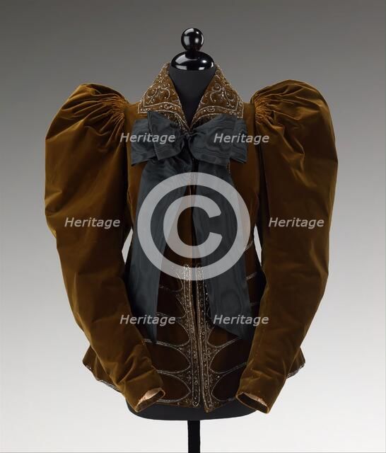 Afternoon jacket, French, 1895. Creator: House of Worth.