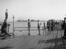 Afternoon plunge, Ste. Claire (i.e. Saint Clair) Flats, Mich., between 1900 and 1920. Creator: Unknown