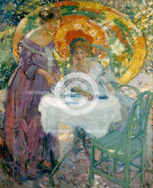 Afternoon Tea, 1910. Creator: Richard Emile Miller.