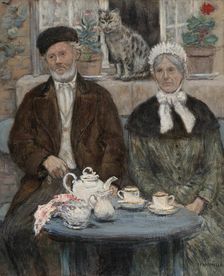 Afternoon Tea, c. 1880. Creator: Jean Francois Raffaelli