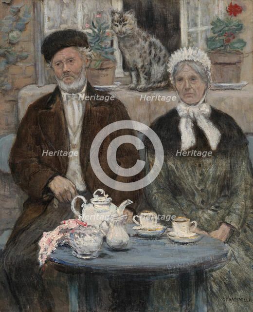 Afternoon Tea, c. 1880. Creator: Jean Francois Raffaelli.