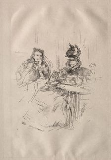 Afternoon Tea, Mrs. Phillips and Mrs. Charles Whibley. Creator: James McNeill Whistler (American, 1834-1903)