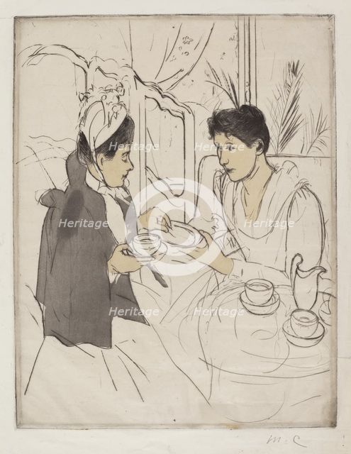 Afternoon Tea Party, 1890-1891. Creator: Mary Cassatt.