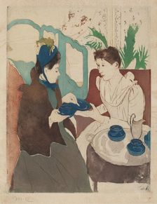 Afternoon Tea Party, 1890-1891. Creator: Mary Cassatt