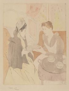 Afternoon Tea Party, 1890-1891. Creator: Mary Cassatt