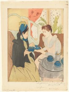 Afternoon Tea Party, 1890-1891. Creator: Mary Cassatt