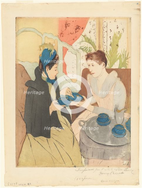 Afternoon Tea Party, 1890-1891. Creator: Mary Cassatt.