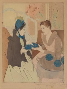Afternoon Tea Party, 1890-1891. Creator: Mary Cassatt