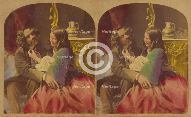 Affection's Pledge., 1860s. Creator: Joseph John Elliott.