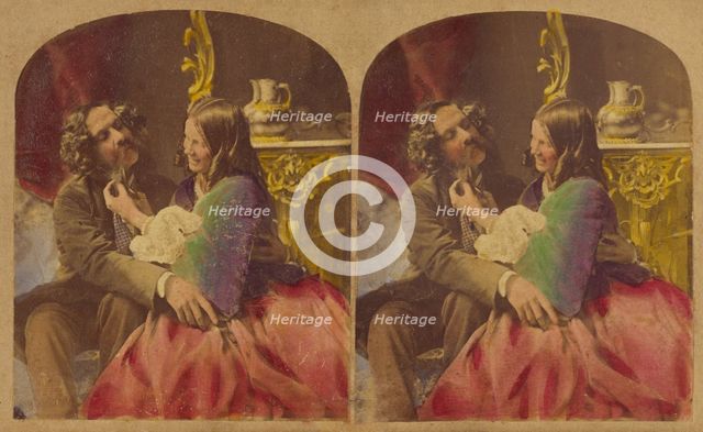 Affection's Pledge., 1860s. Creator: Joseph John Elliott.
