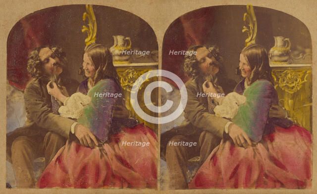 Affection's Pledge., 1860s. Creator: Joseph John Elliott.