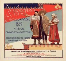 Affiche tchèque pour l "Exposition ethnographique tchèco-slave de Prague", c1897. Creator: Vojtech Hynais