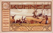 Affiche tchèque pour la "Maison Kühnee", c1900. Creator: Arpad Basch