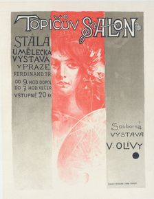 Affiche tchèque pour une Exposition au "Topic Salon", c1898. Creator: Viktor Oliva