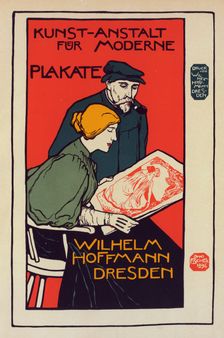 Affiche allemande pour l "Établissement artistique d'Affiches modernes", c1898. Creator: Anton Otto Fischer