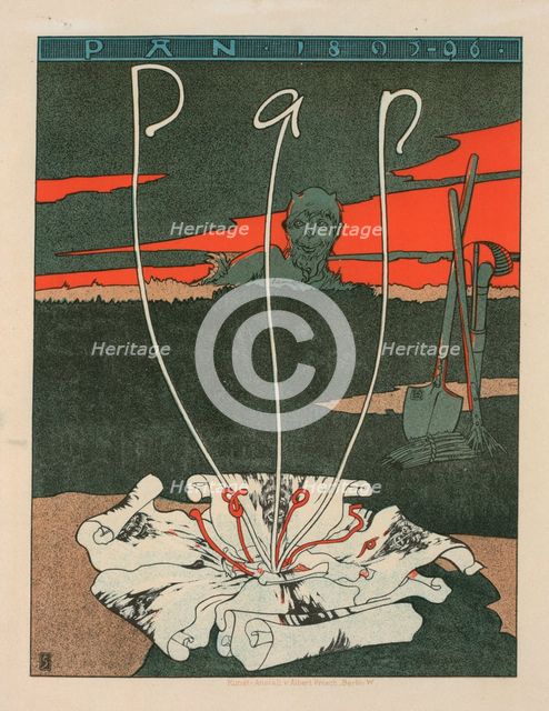 Affiche allemande pour la revue artistique "Pan"., c1897. Creator: Joseph Kaspar Sattler.