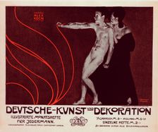 Affiche allemande pour la revue illustrée mensuelle "Deutsche-Kunst und Dekoration", c1899. Creator: Joseph Rudolf Witzel