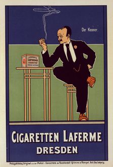 Affiche allemande pour les "Cigarettes Laferme", c1898. Creator: Fritz Rehm