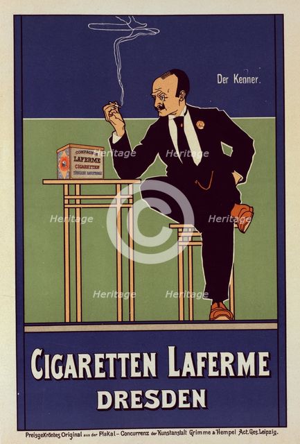 Affiche allemande pour les "Cigarettes Laferme", c1898. Creator: Fritz Rehm.