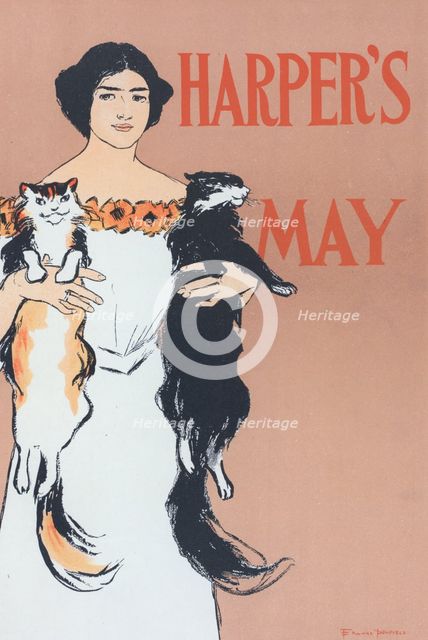 Affiche américaine pour la Revue "Harper's Magazine". Numéro de Mai 1897., c1898. Creator: Edward Penfield.
