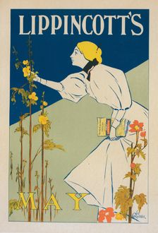 Affiche américaine pour la revue "Lippincott's Magazine", publiée à Philadelphie (Mai 1895), c1896. Creator: William Carqueville