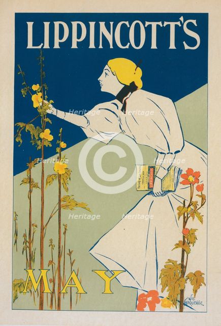 Affiche américaine pour la revue "Lippincott's Magazine", publiée à Philadelphie (Mai 1895), c1896. Creator: William Carqueville.