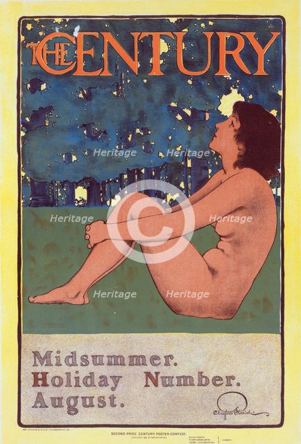 Affiche américaine pour la Revue "The Century Magazine", de New-York, c1898. Creator: Maxfield Parrish.