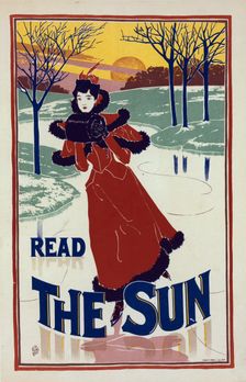 Affiche américaine pour le journal "The Sun", c1900. Creator: Louis John Rhead