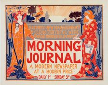 Affiche américaine pour le "Morning Journal"., c1900. Creator: Louis John Rhead