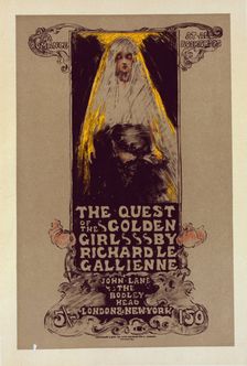 Affiche américaine pour le roman "la Prière de la Vierge d'or", c1898. Creator: Ethel Reed