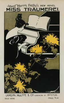Affiche américaine pour le roman "Miss Träumerei", c1898. Creator: Ethel Reed