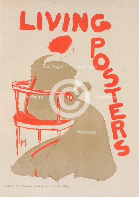 Affiche américaine pour les "Living Posters" (Affiches vivants), c1897. Creator: Frank Hazenplug.