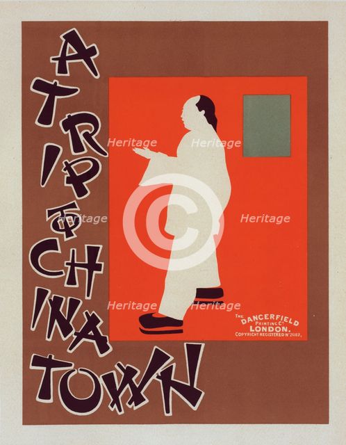 Affiche anglaise "A trip to china town". (Excursion dans une ville chinoise.), c1899. Creator: James Pryde.