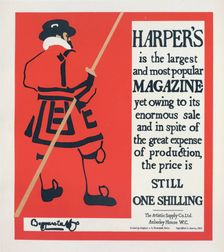 Affiche anglaise pour la revue "Harper's Magazine", c1896. Creator: William Nicholson
