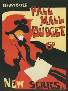 Affiche anglaise pour la revue hebdomadaire "Illustrated Pall Mall Budget"., c1896. Creator: Maurice Greiffenhagen