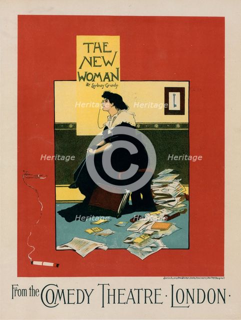 Affiche anglaise pour le Comedy Theatre, "The New Woman", c1897. Creator: Albert George Morrow.
