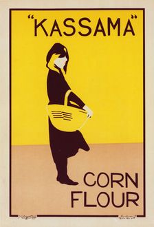 Affiche anglaise pour le "Corn Flour Kassama"., c1900. Creator: William Nicholson