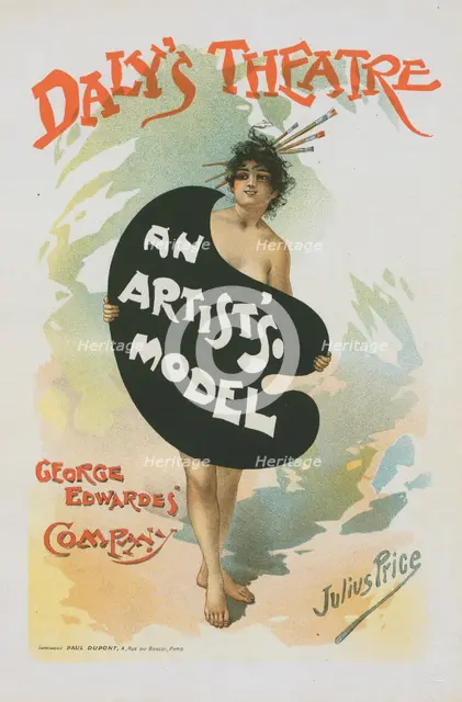 Affiche anglaise pour le Daly's Théâtre, "An Artist's Model", c1896. Creator: Julius Mendes Price.