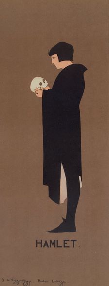 Affiche anglaise pour le drame de "Hamlet", c1898. Creator: James Pryde