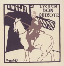 Affiche anglaise pour le Théâtre Lyceum, "Don Quixote", c1897. Creator: William Nicholson