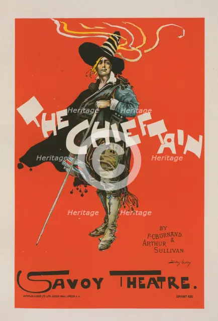 Affiche anglaise pour Savoy Theatre, "The Chieftain", c1896. Creator: Dudley Hardy.