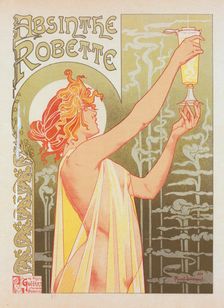 Affiche belge pour l "Absinthe Robette"., c1898. Creator: Henri Privat-Livement