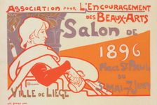 Affiche belge pour l'Association pour l'Encouragement des Beaux-Arts de la Ville de Liège..., c1898. Creator: Emile Berchmans