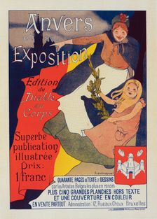 Affiche belge pour la publication "Anvers et son Exposition"., c1898. Creator: Henri Evenepoel