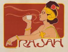 Affiche belge pour le "Café Rajah", c1899. Creator: Henri Meunier