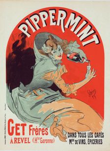 Affiche belge pour le "Pippermint"., c1900. Creator: Jules Cheret