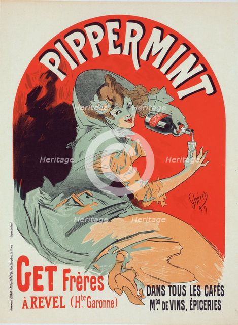 Affiche belge pour le "Pippermint"., c1900. Creator: Jules Cheret.