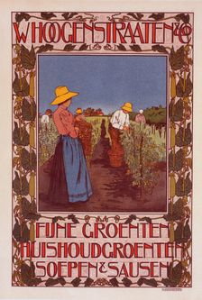 Affiche hollandaise pour la "Maison Whoogenstraaten et Co" (Denrées alimentaires)., c1900. Creator: Johann Georg van Caspel