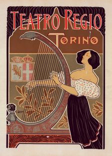 Affiche italienne pour le "Théâtre royal de Turin", c1899. Creator: Giuseppe Boano