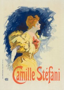 Affiche pour Mlle "Camille Stéfani"., c1897. Creator: Jules Cheret
